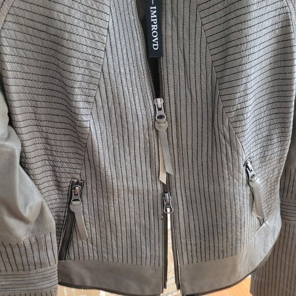 ImprovD Lamb Leather Moto Jacket - Picture 14 of 16